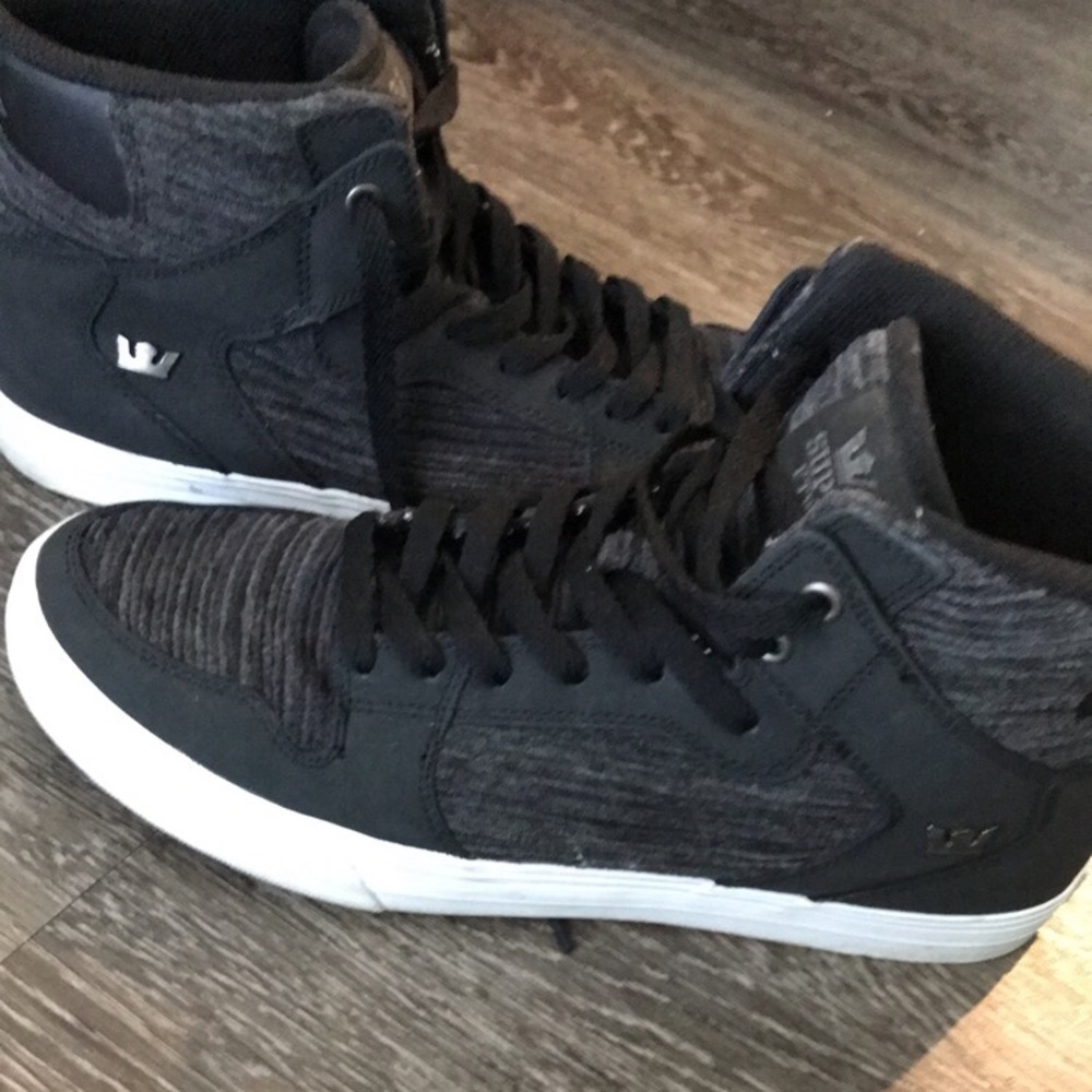 Mens Supra black/grey Vaider 10.5